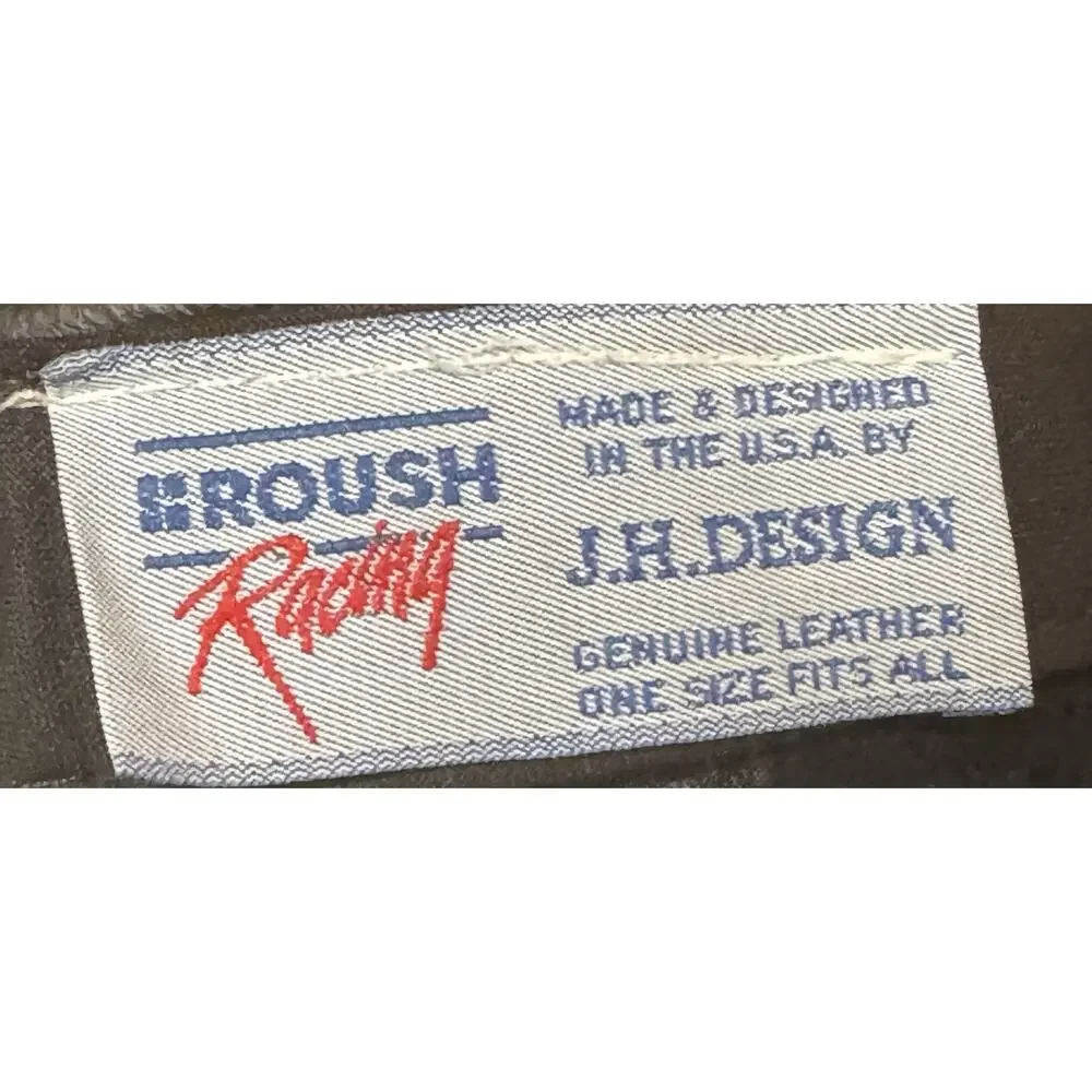 Mark Martin Roush Nascar Racing Leather Hat Buckle Strap Black